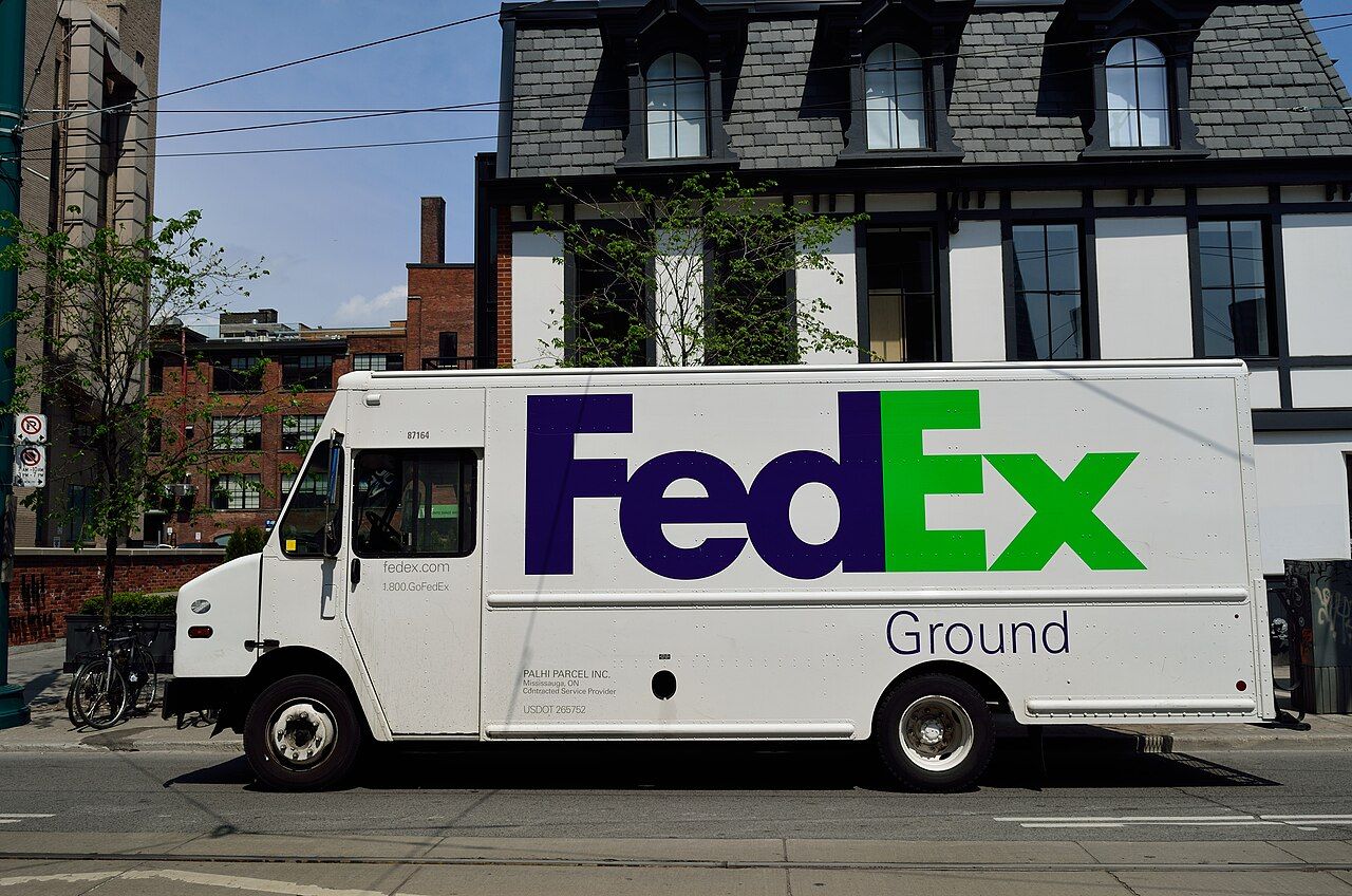 A FedEx delivery truck